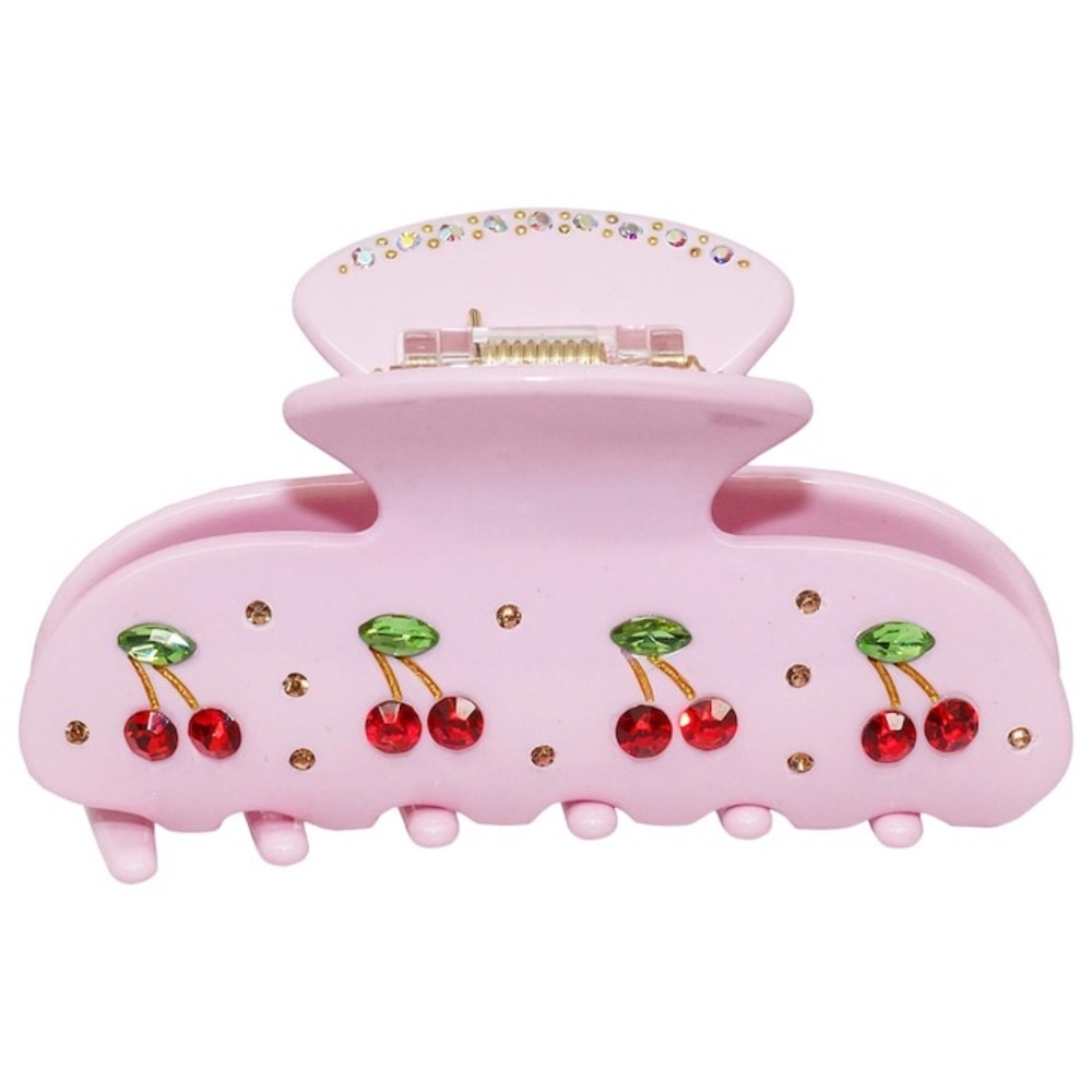 New Emi Jay Sweetheart Hair Claw Clip in Pink Cherry Pie